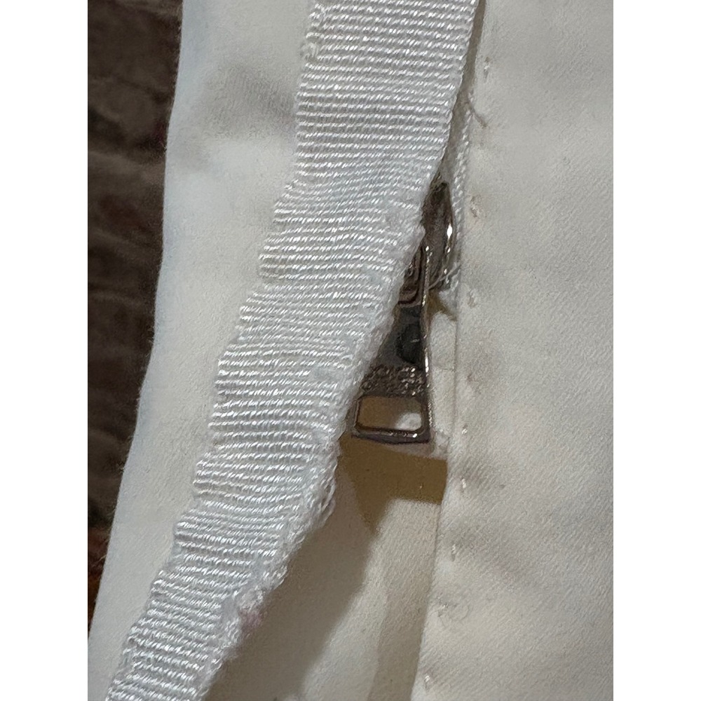 Dolce & Gabbana Grosgrain Trim Tapered Ankle Zip Trousers Cream IT 40 US 4 - Picture 14 of 14